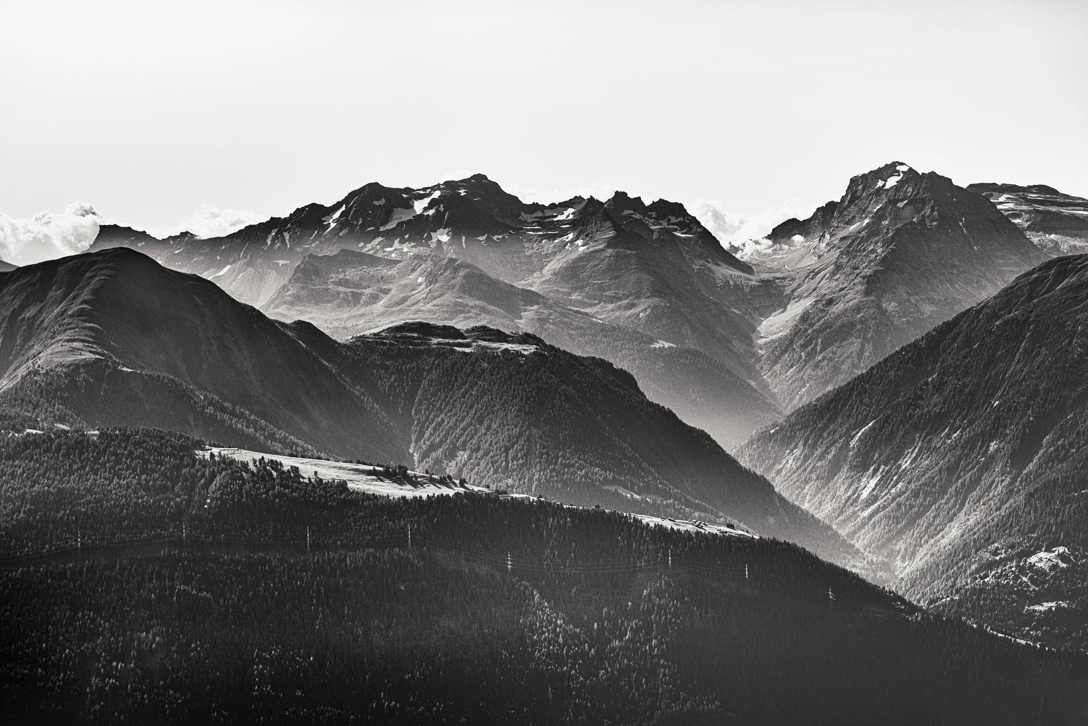 Black and white mountain ridges — customer profile image placeholder